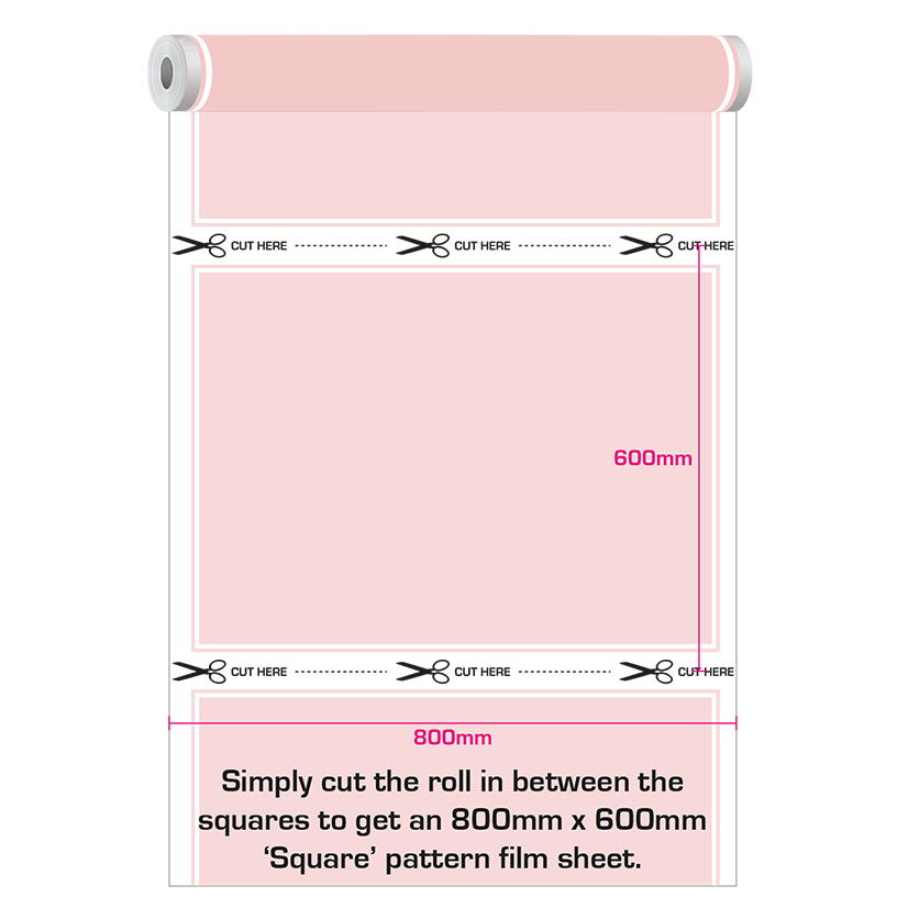 Light Pink Square Frosted Film