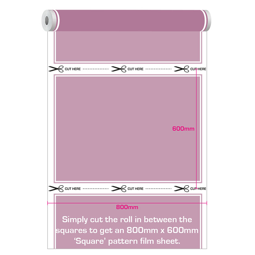 Rosy Mauve Square Frosted Film
