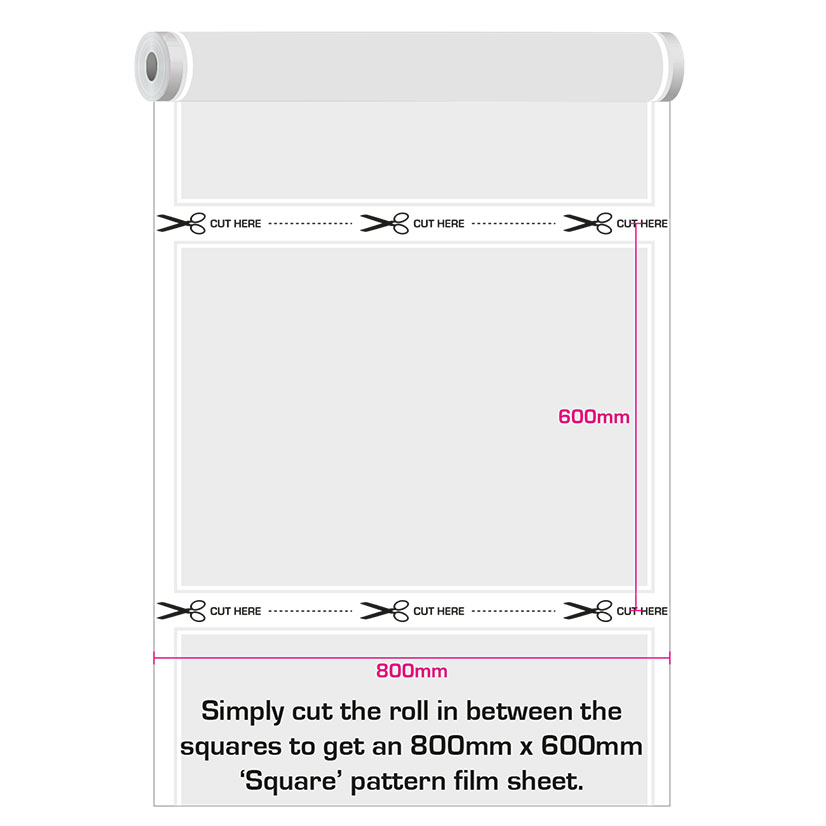 White Square Frosted Film