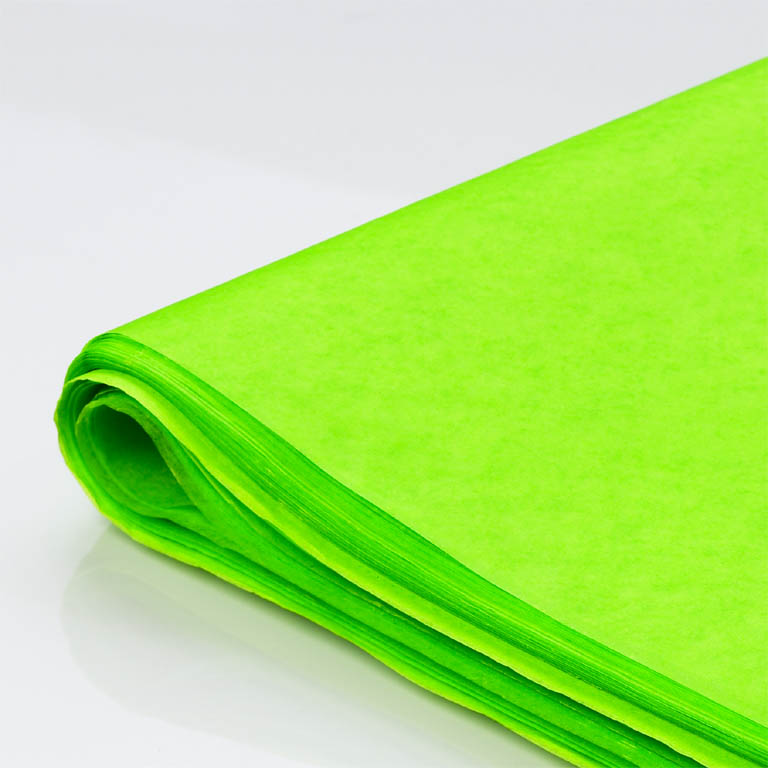 Citrus Green Waxed Satin Wrap 20 x 30